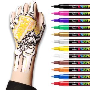 12pcs/set Body Paint Marker Pen, Face Body Art Temporary Tattoo Drawing Pen, Party Supplies, Valentine's Day Gift