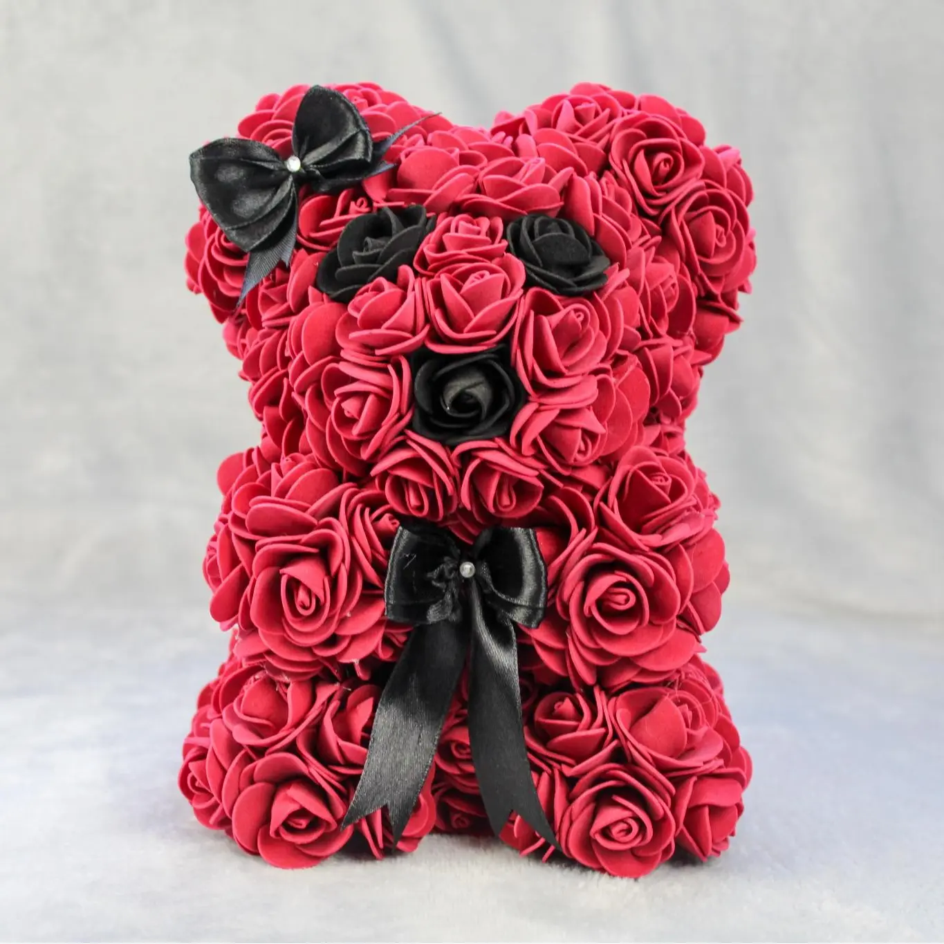 Flower Bear Rose Bear Teddy Artificial Rose Birthday Christmas Mother's Day Gift for Her Gift For Him Nan Friend Daughter Son Wedding Funeral Memorial Mom Sister Friend Girlfriend Family