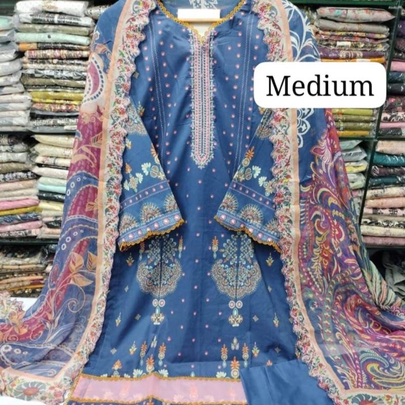 Casual Women's Lawn Dress Set of 3 Pieces - Womenswear 1