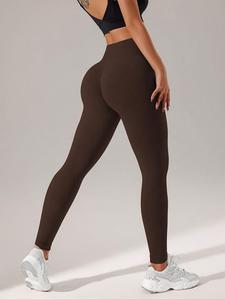 Women's Solid High Waist Sports Leggings, Sporty Quick Drying Skinny Pants, Ladies Sportswear for Indoor Outdoor Wear, Leggings for Women, Jeggings Pants Women, Womenswear