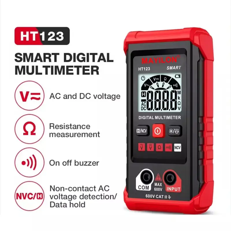 Professional Digital Multimeter Voltmeter Ohmmeter Ammeter Multi Tester Meter 6