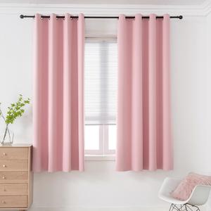 Solid Color Perforated Curtain, 1 Count Sound Insulation Heat Insulation Curtain, Home Decoration Curtain for Kitchen, Bedroom, Living Room
