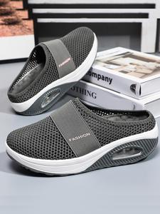 Women's Letter Print Mesh Breathable Walking Shoes, Casual Comfortable Sports Shoes for Daily Wear, Female All-match Round Toe Shoes for Daily Wear, Trainer