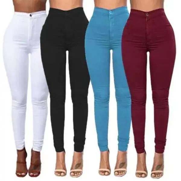 Hot Women Pencil Stretch Slim Denim Skinny Jeans PantsHigh Waist Jeans Trousers Womenswear Bottom 0