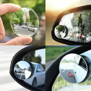 2x Blind Side Spot Mirror Rear View Towing Car Van Motorcycle Adjust Wide Angle 6