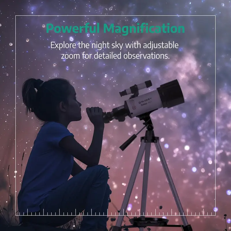 Slokey Telescope 40070 - Astronomy Scope with 16x-120x Magnification for Kids and Adults - Includes 2 Eyepieces, 3x Barlow Lens, Tripod, Phone Adapter - View the Moon, Planets, Stars - 21x13x49 cm inverter power  saver  device elko portable station 1