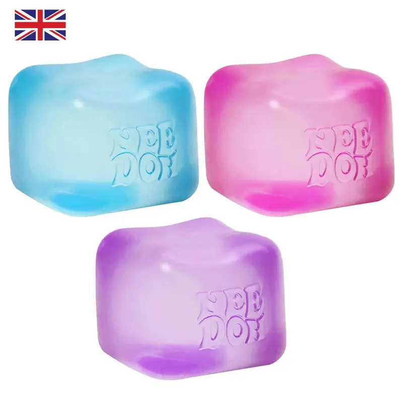 NeeDoh Nice Cube Stress Ball – Sensory Fidget Toy for Kids & Adults, Anxiety Relief, Squishy Stress Reliever, Office Desk Toy, Therapy Ball, Anti-Stress Squish Toy for Autism, ADHD, Relaxation, Classroom Focus Aid, Gift for All Ages, Baby Essentials 0