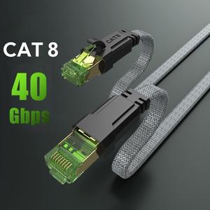 Cat 8 Ethernet Cable, High Speed Braided 40Gbps 2000Mhz Network Cord, Heavy Duty LAN Cable Compatible for Gaming PC PS5 Xbox Modem Router #TOP PICKS