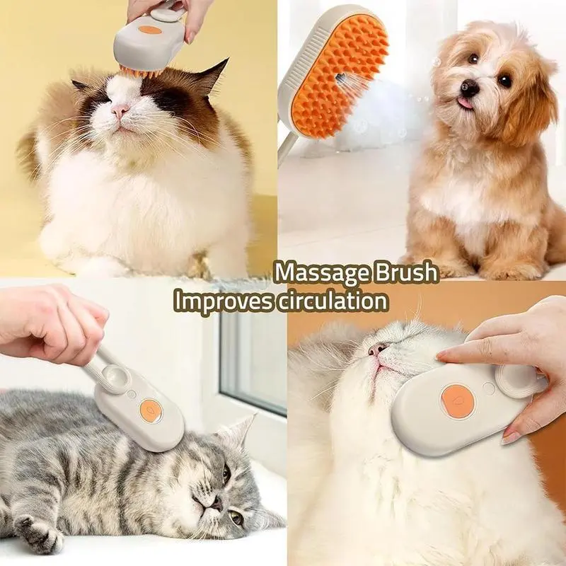 Cat Spray Comb, 3-in-1 Cat Spray Cleaner, Silicone Massage Combing Brush, Pet Hair Clean Brush Comb, Suitable for Cats and Dogs, Pet Products 6