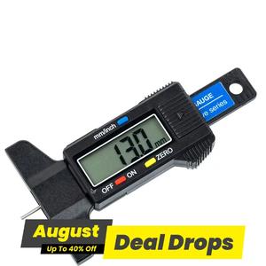Tire Tread Depth Gauge with Digital LCD Display, Home Widely Applicable Tire Depth Measuring Tools for Various Vehicles, Professional Tire Scale Meter Tools, Measuring Gauges, Portable Hardware, Calipers, Test Gauge Set