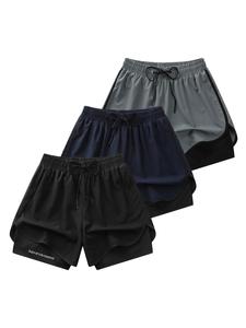 Men's 2-in-1 Design Shorts, Breathable Comfortable Shorts for Daily Wear, Casual Men's Shorts for Summer, Menswear, Loungewear, Nightwear