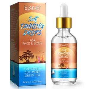 60ml Self Tanning Drops, Natural Tanning Drops for Body & Face, Safe & Effective Tanning Serum for Women & Men