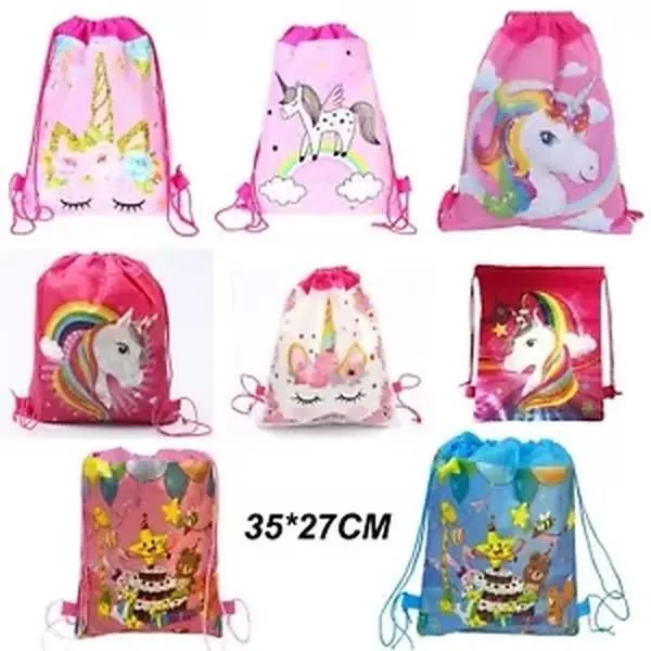 Children Unicorn Drawstring PE Bag Swimming School Boy Girl Gym Sports Party 0