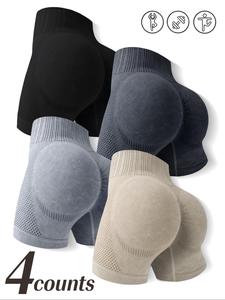 Women's High Waist Sports Shorts, High Stretch Seamless Yoga Shorts, Ladies Sportswear for Indoor Wear, Gymclothes, Athletic Shorts, Activewear, Workout Clothes Women, Short Gym Leggings, Athletic Bottoms, Tight Fitted Shorts, Yoga Biker Shorts