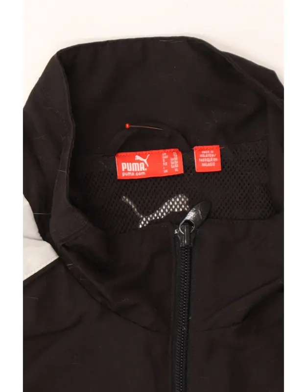 Pre-Owned Vintage PUMA Mens Graphic Tracksuit Top Jacket XL Black Colourblock 4