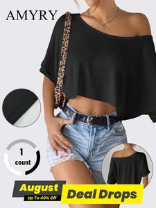 Women's Solid Color Batwing Sleeve Tee, Casual Minimalist Half Sleeve T-Shirt for Daily Wear, Ladies Clothes for All Seasons, Womenswear, Casual Summer Style Streetwear