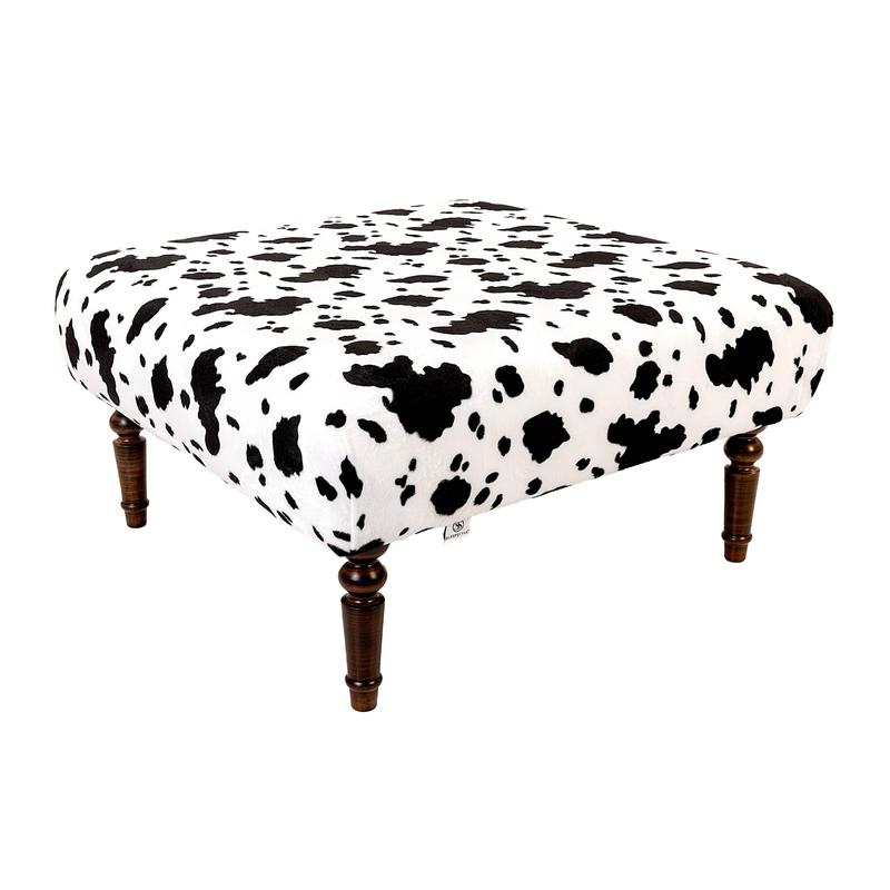 Large Daisy Upholstered Footstool 3