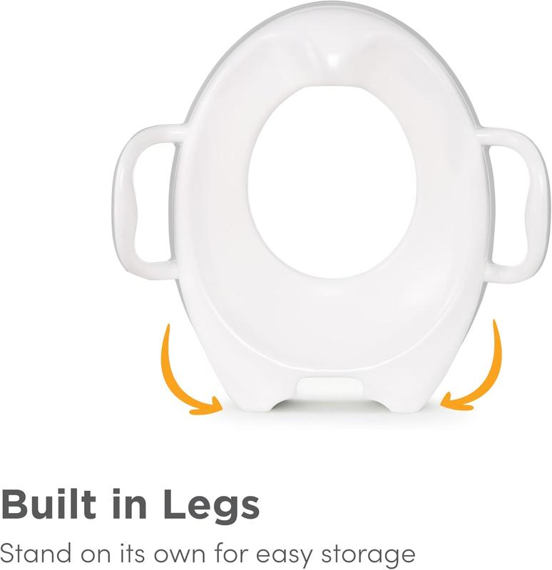 Sturdy Potty Seat | Potty Training Toilet Seat with Handles and Legs | Portable Toddler Toilet Seat | Grey 3
