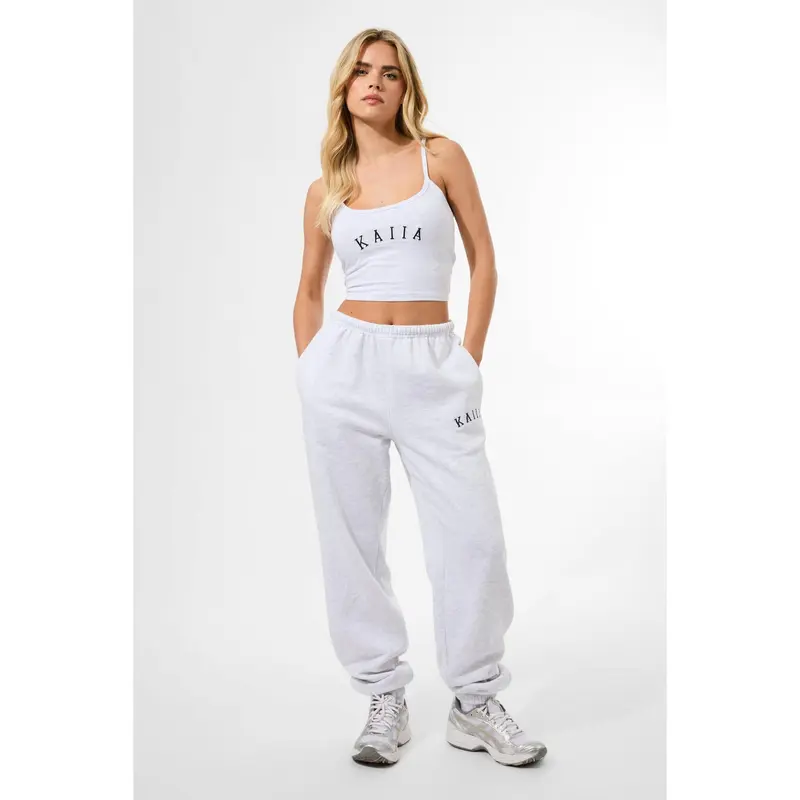 Kaiia Cami Logo Top In Grey Marl 4
