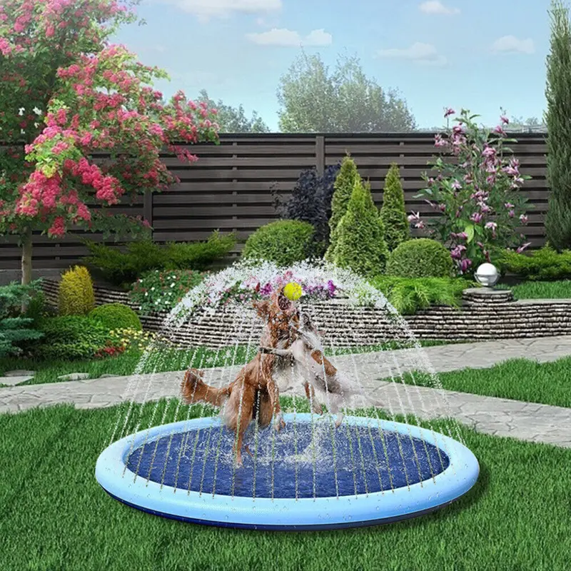 170CM Sprinkler Play Mat Water Toy Dog Pool Beach Splash Pad Game Centre Spray free shipping 4