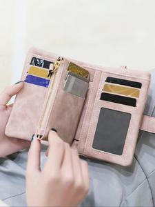 Women's Short Business Trifold Wallets, Vintage Clutch Coin Purse with Card Slots & Id Window & Zipper Pocket, Versatile High-quality Elegant Fashion Wallet for Women, Vintage Style Stylish Wallet for Women, Ladies Business Minimalist Portable Wallet