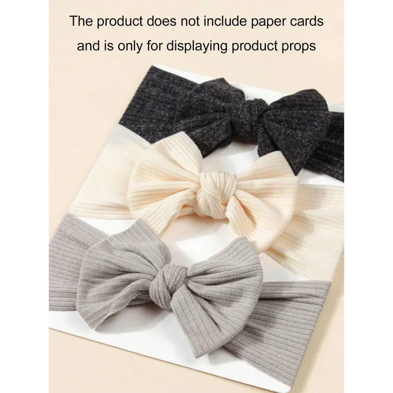 3pcs Baby Bow Hair Bands – Soft & Stylish Accessories for Girls 7