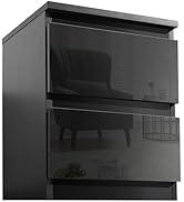 Product Introduction of High Gloss Chest of Drawer, 8 Drawer Bedroom Chest of Drawer Bedside Table Cabinet for Bedroom Living room Furniture, Black, 120W x 40D x 97H cm 30