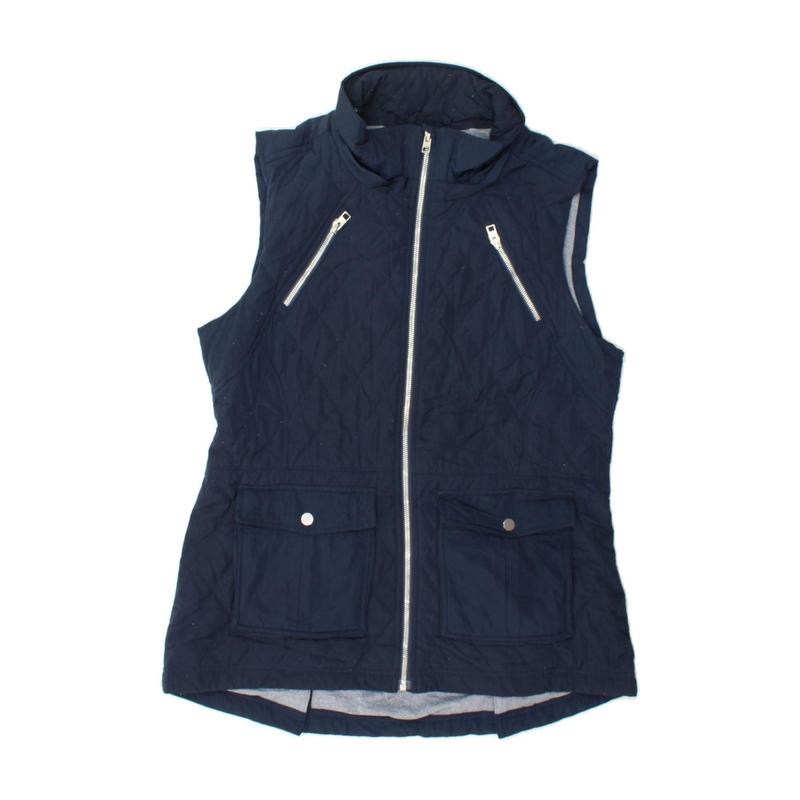 Pre-Owned Vintage ATHLETA Womens Quilted Gilet UK 18 XL Navy Blue Polyester 1