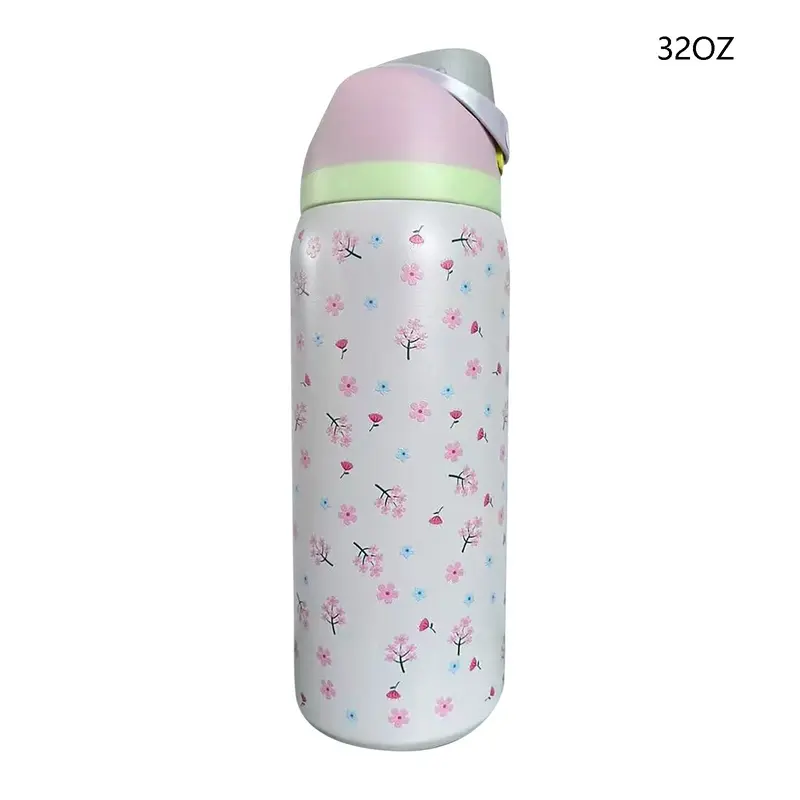 Owala FreeSip Water Bottle 32oz – 2025 Birthday Bash "Pillow Fight Cherry" Limited Edition, Leak-Proof & BPA-Free 2