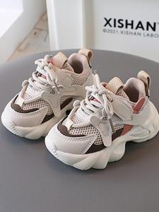 Baby's Breathable Patched Design Mesh Sneakers, Casual Comfortable Sports Running Shoes, New Style Baby Shoes for Spring & Fall