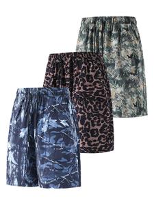 Men's Camo Print Drawstring Waist Shorts, Loose Casual Comfy Breathable Shorts for Summer, Men's Bottoms for Daily Wear