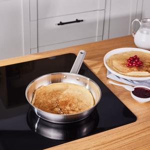 Karaca Elite Stainless Steel Induction Frying Pan, 24cm, Silver