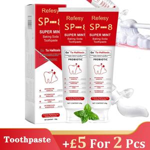 [90% People Choose]  Sp-8 Probiotics Whitening Toothpaste, Ultra Whitening, Fresh Mint Flavor (4.9 oz)