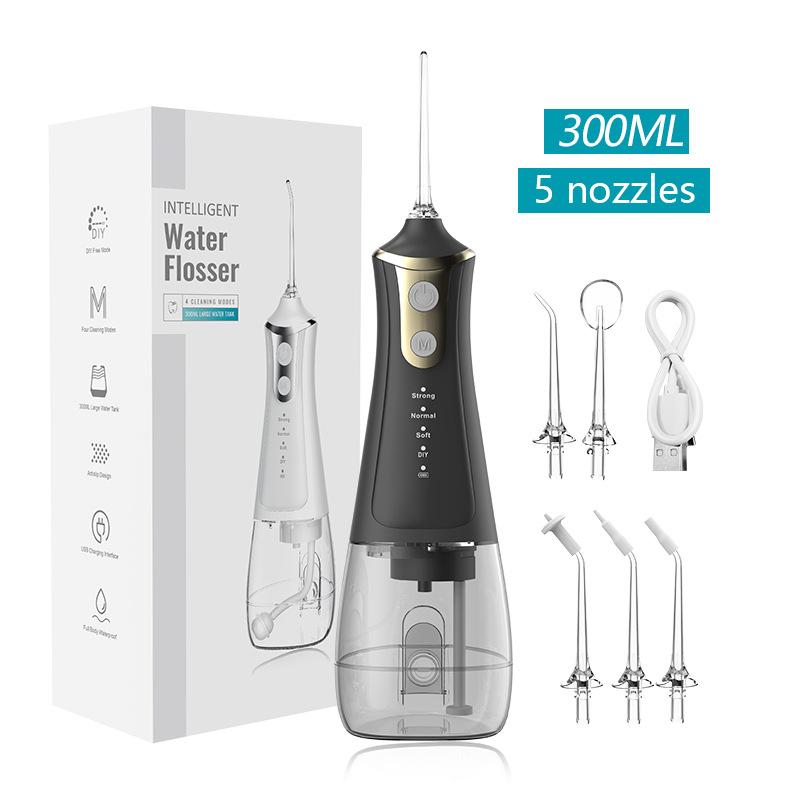Portable Water Flosser, Cordless Oral Irrigator with Toothpick, USB Rechargeable Dental Flosser, 1500mAh Lithium Battery, Unscented, 4V Max, for Oral Care and Quartz Powder Cleaning - 2Color 9