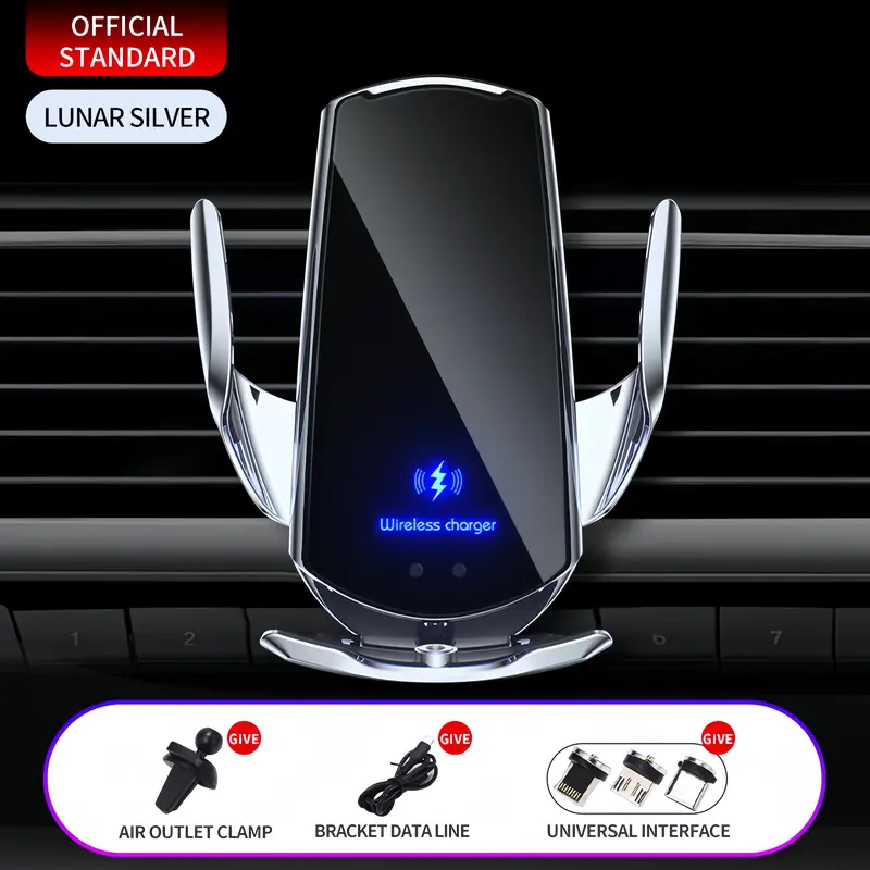 Car-mounted Wireless Phone Holder，car-mounted bracket，wireless charging，phone holder，inductive opening and closing，car navigation，wireless charging 4