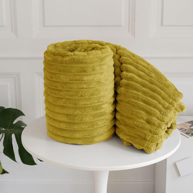 Luxury Chunky Cord Ribbed Throw, Mink Throw, Mink Blanket Over Sofa Bed Super Soft Large Fluffy Blankets Roll-Packed -Available in Multiple Colors 5