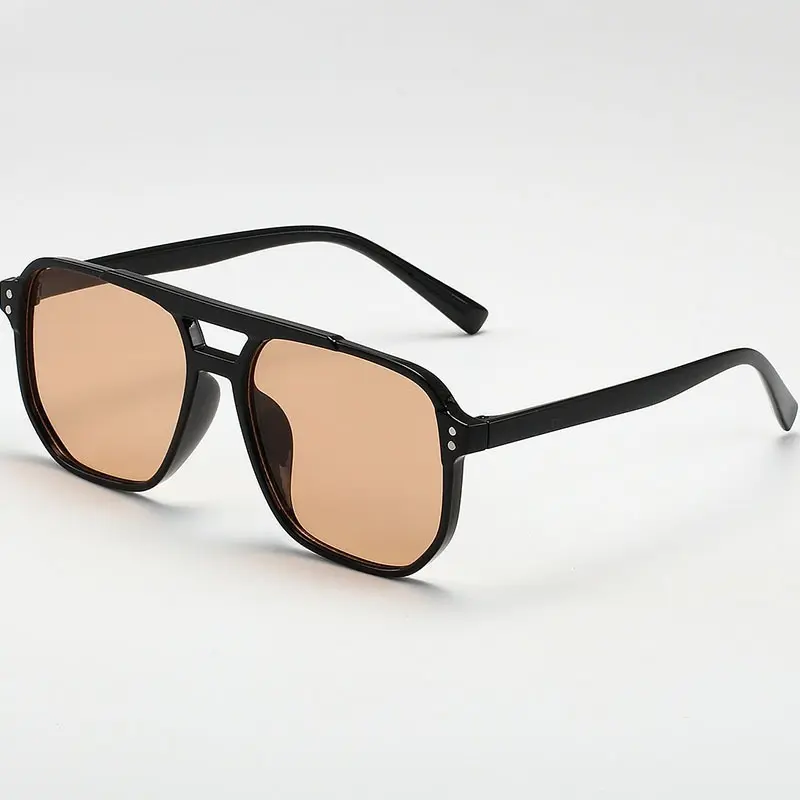 Vintage Men Women Big Sunglasses Men Square Shades Brand Designer Unisex Sun Glasses Black Lense Male Female Sunglasses UV400 2