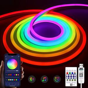 USB Powered LED Strip Light, RGBIC LED Strip Light, Waterproof LED Strip Light, APP Control Adjustable Brightness LED Strip Light for Home, Smart RGB Backlit, Smart LED Lights
