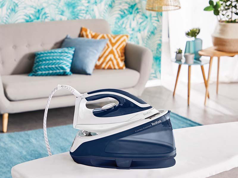Product Introduction of Tefal Steam Generator Iron, Express Essential, 2200 W, White and Blue, SV6116 1