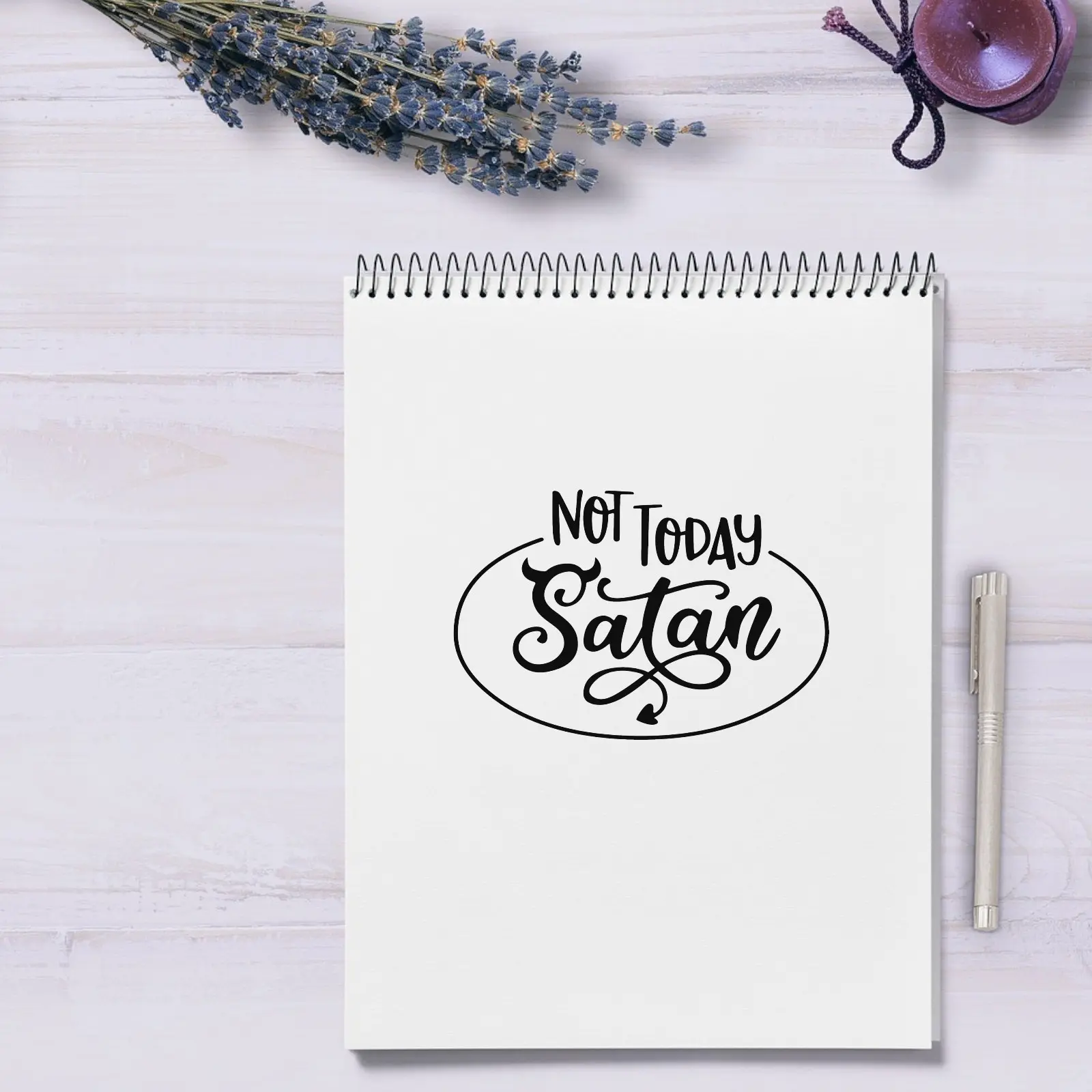 Not Today Satan Vinyl Decal Sticker For Car/Window/Laptop/Wall