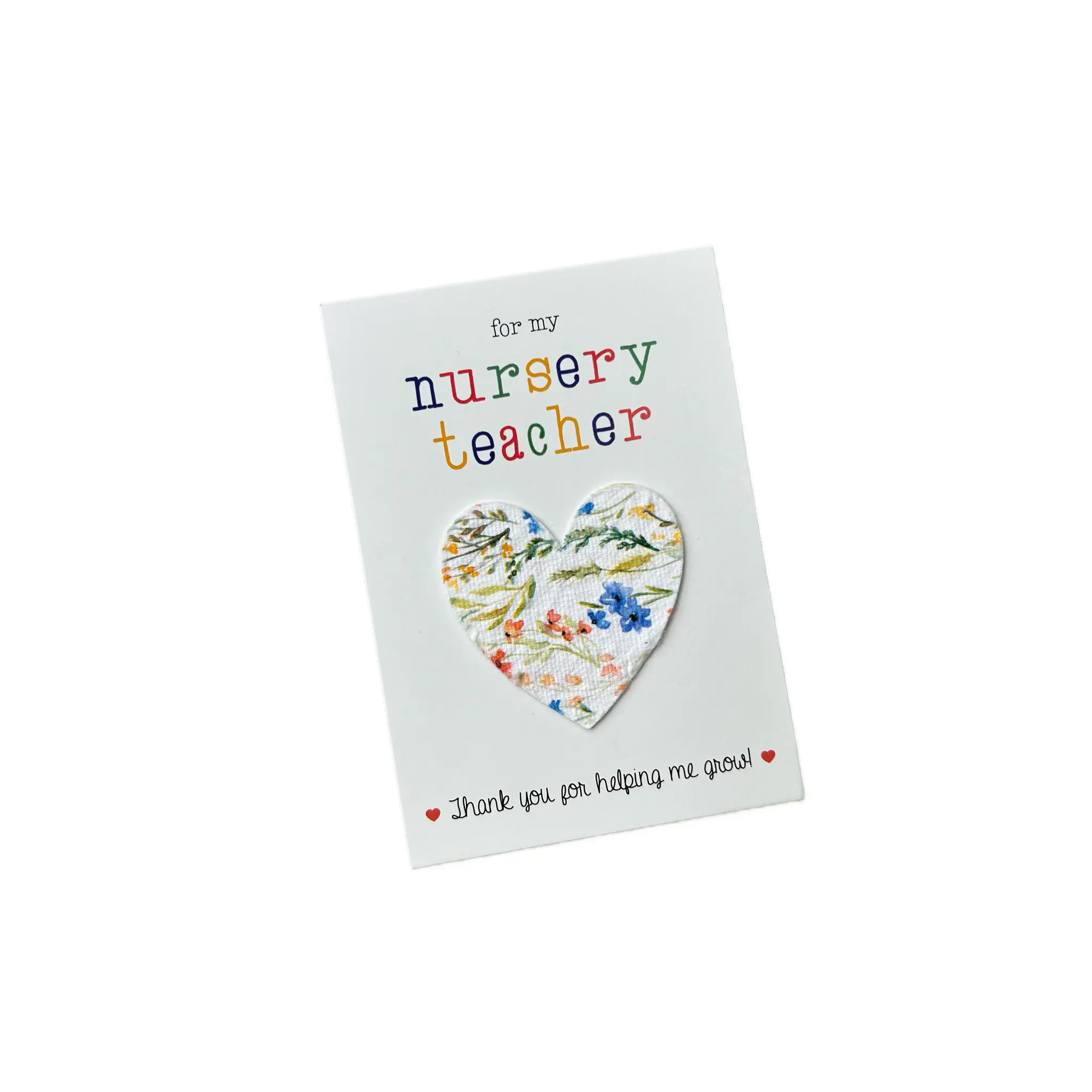 Nursery teacher seed paper gift | Gift for nursery teacher | Nursery teacher seeds Wildflower seeds Nursery teacher gift Nursery teacher present Thank you for helping me grow gift