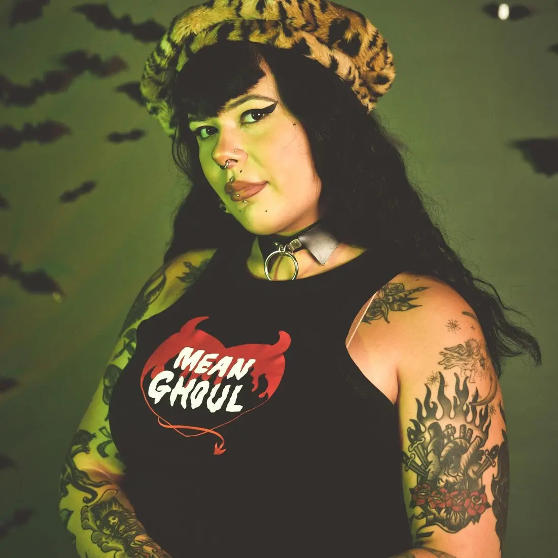 Mean Ghoul Racer Tank in Black size S, M, L,XL, 2XL/ Vintage Halloween inspired By MISCHIEF MADE, Halloween black magic