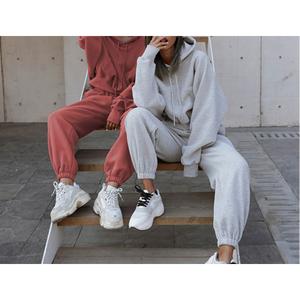 Autumn Winter Women's Casual Sweatshirt Jacket Sports Set, Women's Solid Color Stylish Hong Kong Style Sports Sweatshirt Set 2  piece  lounge  set spotlight  clothes 2  pcs travel  fit two  piece  outfit