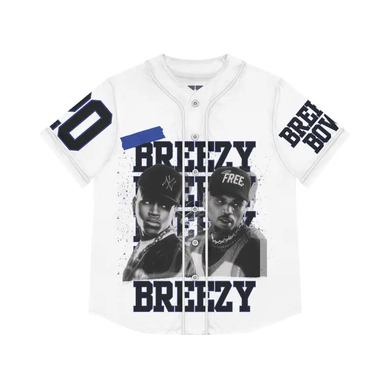 BLUE Women's Baseball Jersey - Chris Brown Evolution Then vs Now  Breezy Bowl, Iconic Music, Style, Growth - Timeless & Unforgettable