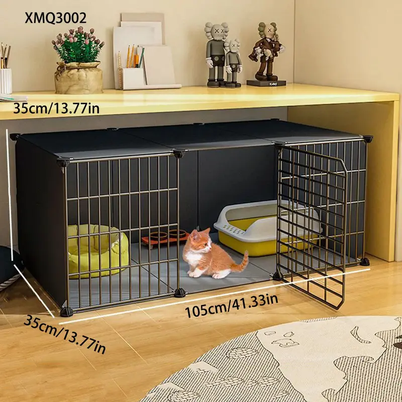 Cat Cage, Household Indoor Cat Nest, One Bedroom and One Bathroom with Cat Toilet, Special Cat House, Empty Cage, Cat Villa 4