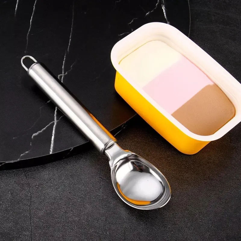 2 x Heavy Duty Stainless Steel Ice Cream Scoop – Multipurpose Masher for Potatoes, Sorbet & More 1