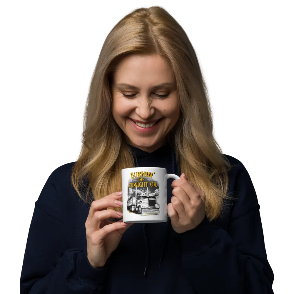 Burning The Midnight-White glossy Reuse Grandma Washable Reusable Coffee Cup Tumbler Mug Ceramic Drinkware