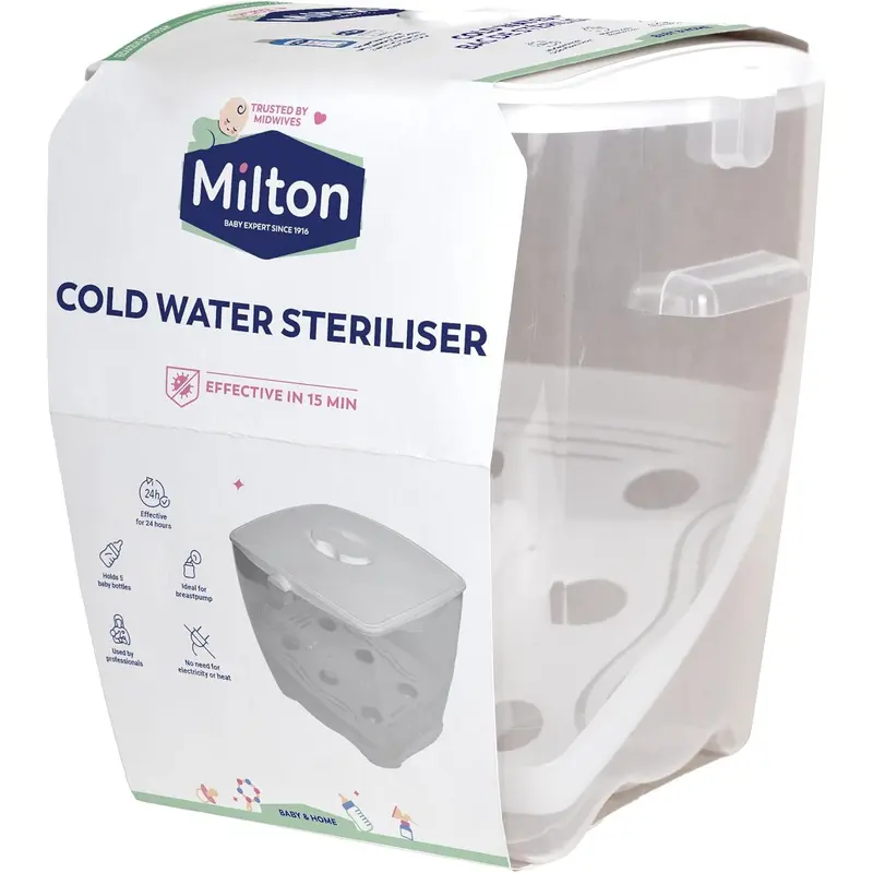 Milton Cold Water Steriliser (White), Packaging may vary 1
