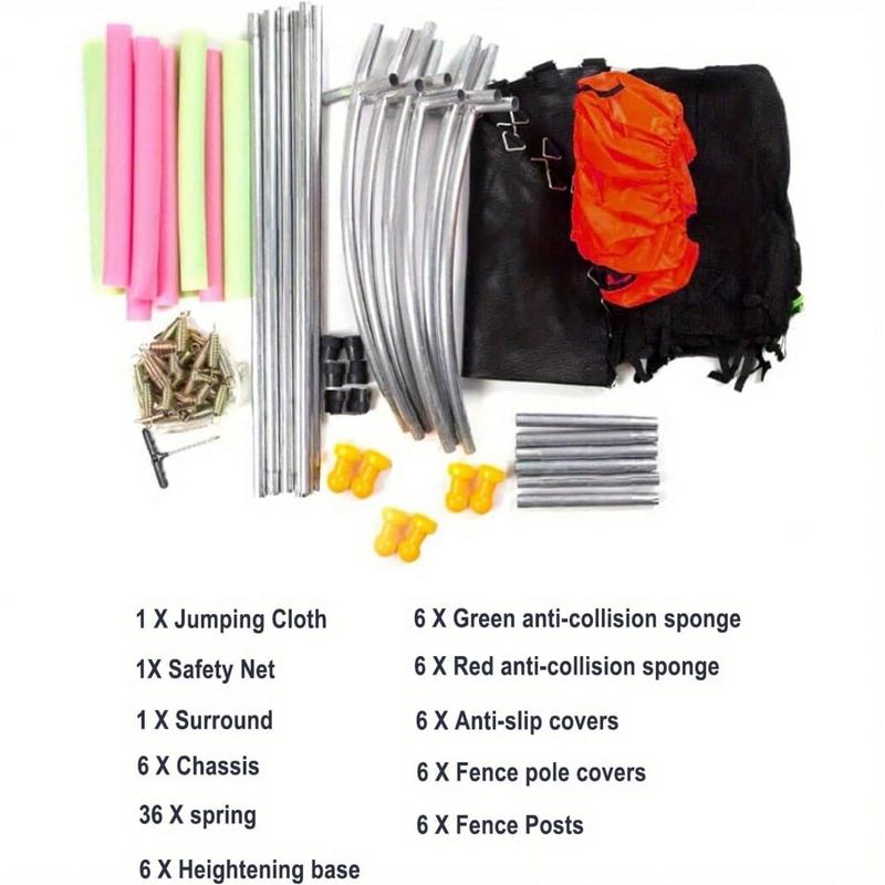 5 FT Trampoline With Safety Net Cover And Accessories Free Space Hopper For Indoor And Outdoor Use Red 4