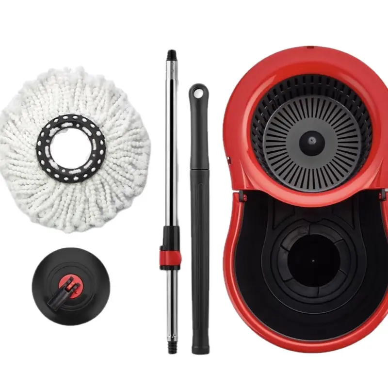 360° Magic Spin Dry Mop Bucket Set with 3 Microfiber Heads for Home Cleaning 1